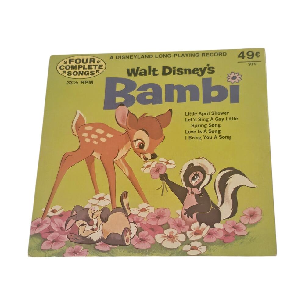 Walt Disney Bambi 45 1975 Disneyland - A Disneyland Record